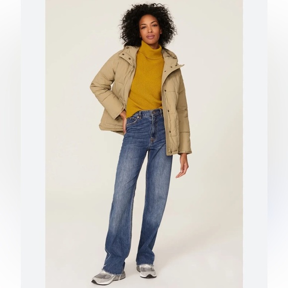 Madewell Ash Green Tokyo Puffer Jacket - Picture 3 of 5